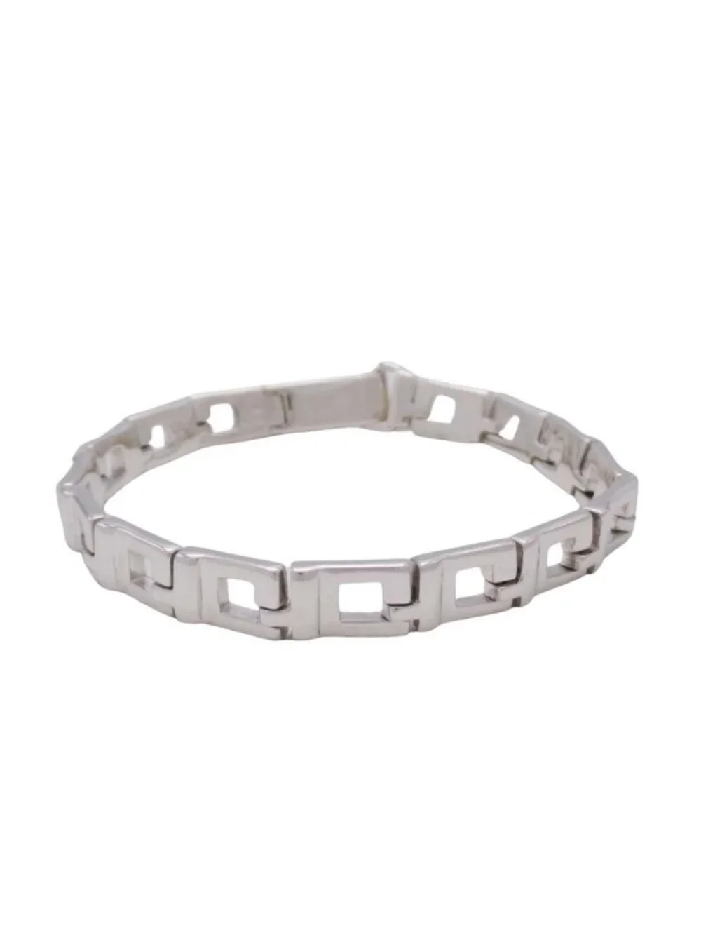 Gucci New Polished Logo Chain Bracelet Silver